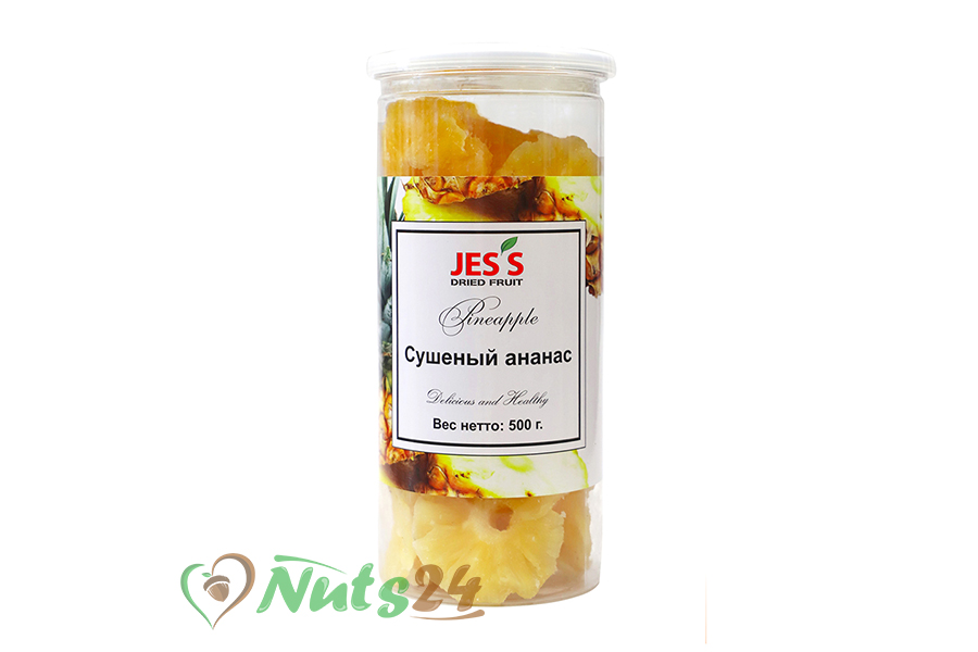 Ананас сушёный "Jess" в банке 500 гр