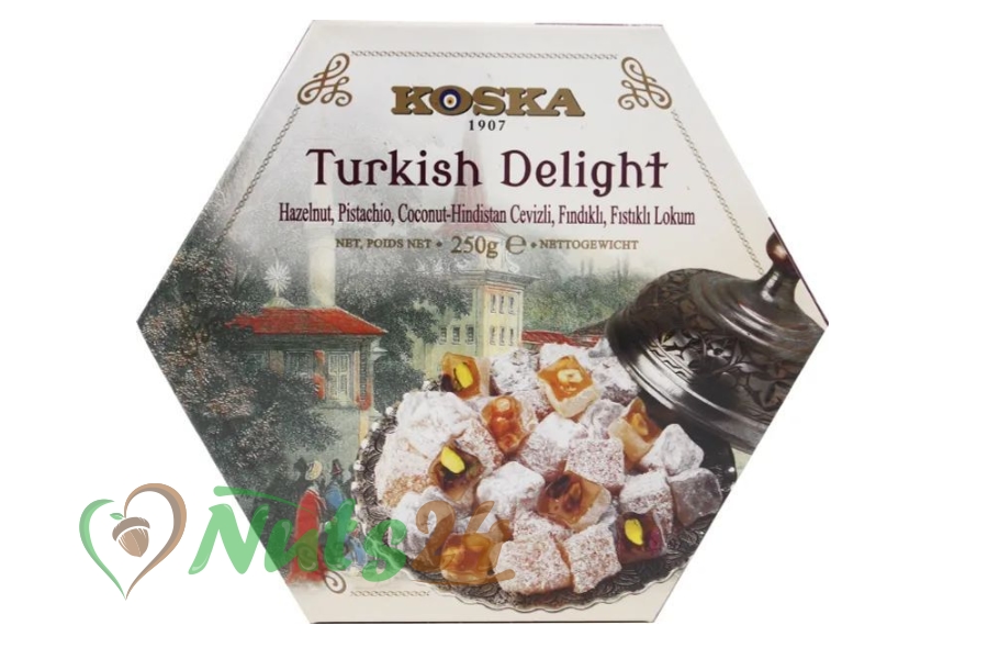Лукум с фундуком фисташками и кокосом "Koska" 250 гр